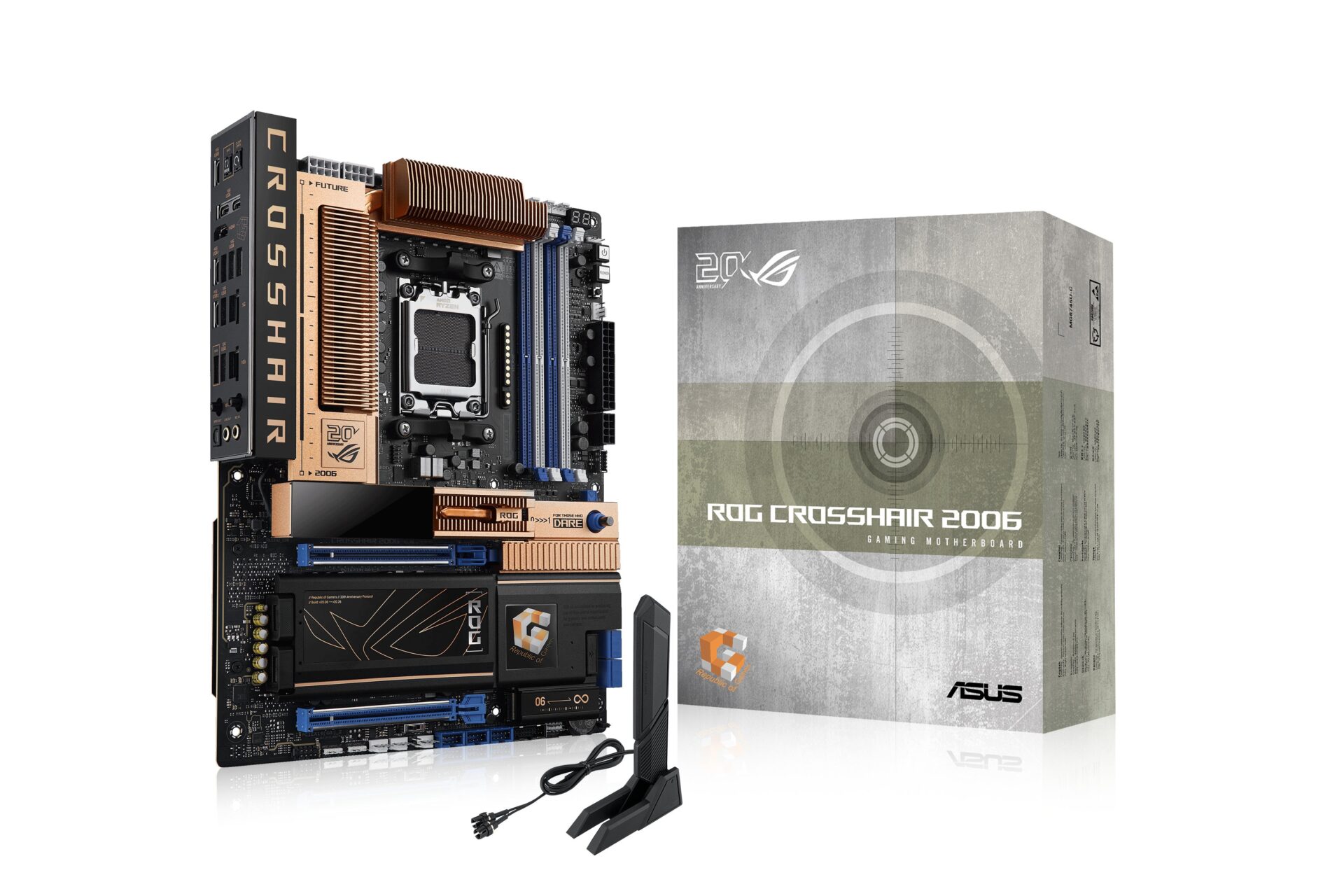 ASUS「ROG CROSSHAIR 2006」発表、初代オマージュのAM5マザー